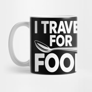 I travel Food Quote Slogan Fun Blogger Mug